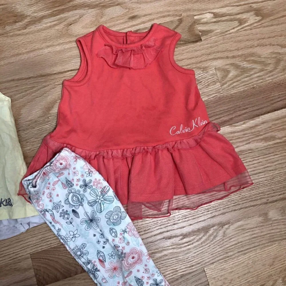 Calvin Klein Girls Outfit Bundle Linen 18 months